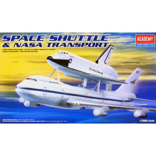 Academy 12708 Сборная модель Space Shuttle & Jumbo 747 1:288