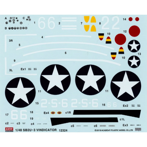 Academy 12324 Сборная модель SB2U-3 Vindicator "Battle of Midway" 1:48