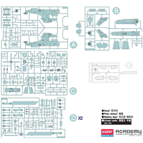 Academy 12127 Сборная модель USMC AH-1Z "Shark Mouth" 1:35