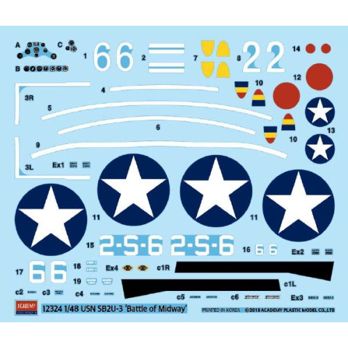 Academy 12350 Сборная модель USN SB2U-3 The Battle of Midway 80th Anniversary 1:48