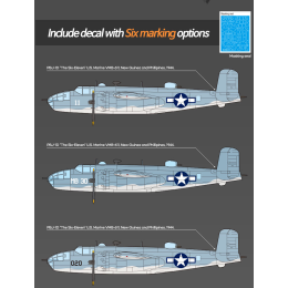 Academy 12334 Сборная модель USMC PBJ-1D (B-25 Mitchell) 1:48