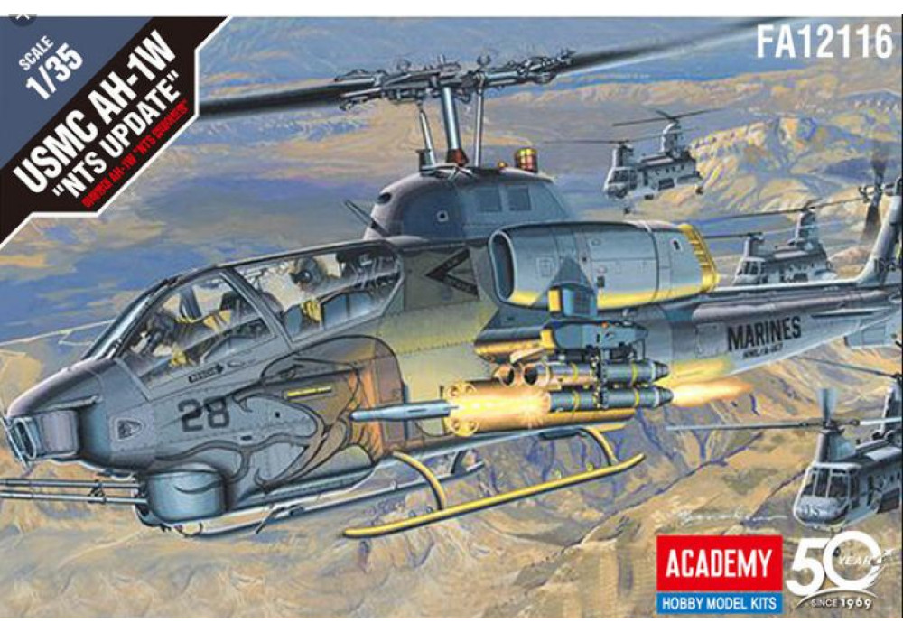 Academy 12116 Сборная модель USMC AH-1W "NTS Update" 1:35