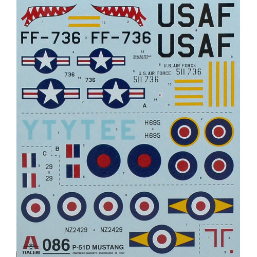 Italeri 0086 Сборная модель F-51D MUSTANG 1:72