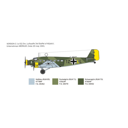 Italeri 0102 Сборная модель Junkers Ju-52/3m 1:72