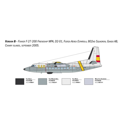 Italeri 1455 Сборная модель Fokker F-27 Maritime Patrol 1:72