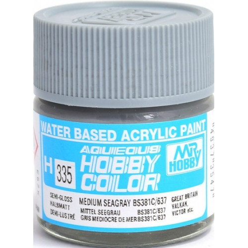 Mr.Hobby H-335 краска 10мл MEDIUM SEAGRAY BS381C/637