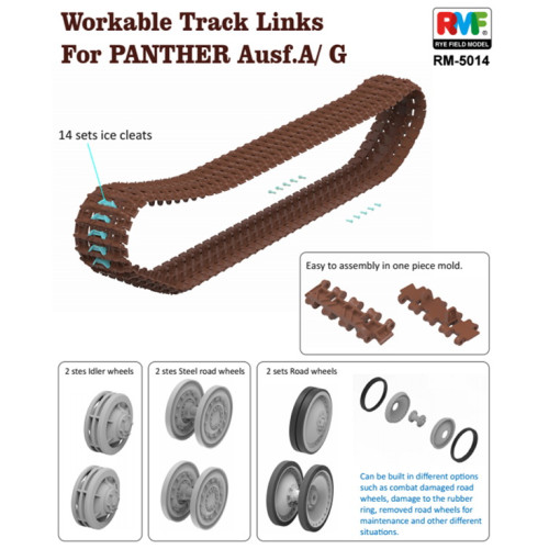 RFM RM-5014 Траки наборные Workable Track Links for Panther Ausf. A/G 1:35