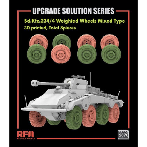 RFM RM-2078 Набор дополнения из смолы Sd.Kfz.234/4 Weighted wheels Mixed Type 1:35