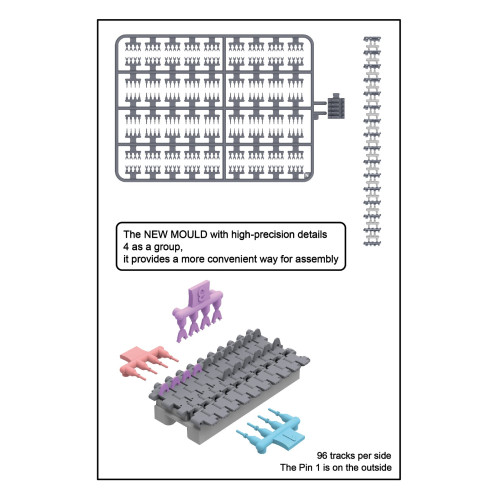 RFM RM-5017U Траки наборные Tiger I Late Production Up-grade Ver. Workable Track Links 1:35