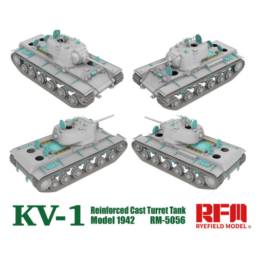 RFM RM-5056 Сборная модель KV-1 Reinforced Cast Turret mod.1942 w/workable track links 1:35