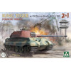 Takom 2178 Сборная модель Sd.Kfz.182 King Tiger Porsche turret w/105m KwK 46 L/68 2 in 1 1:35