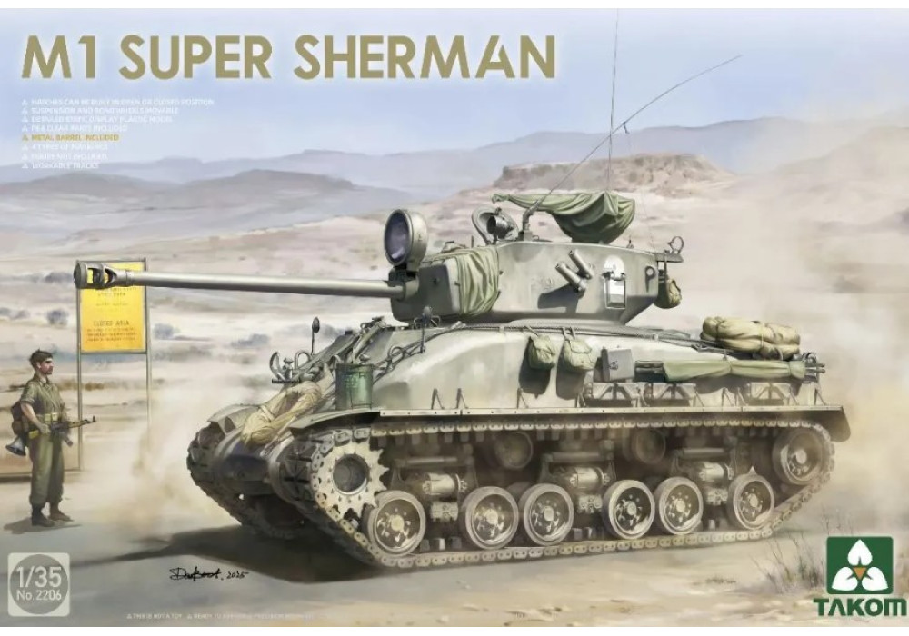 Takom 2206 Сборная модель M1 Super Sherman 1:35