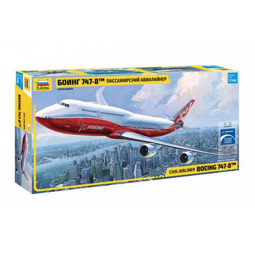 Звезда 7010 Сборная модель Boeing 747-800 1:144
