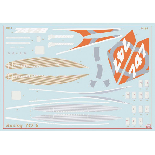 Звезда 7010 Сборная модель Boeing 747-800 1:144
