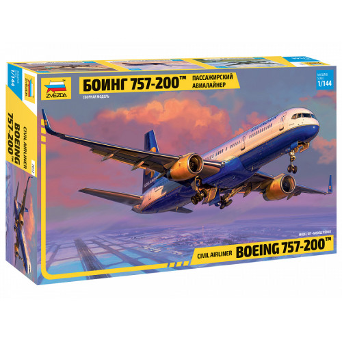 Звезда 7032 Сборная модель Пассажирский авиалайнер Боинг 757-200 1:144
