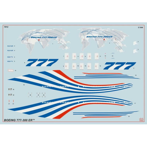 Звезда 7012 Сборная модель Боинг 777-300 ER 1:144