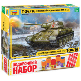 Звезда 3686П Сборная модель Советский средний танк Т-34/76 обр. 1942 г. 1:35