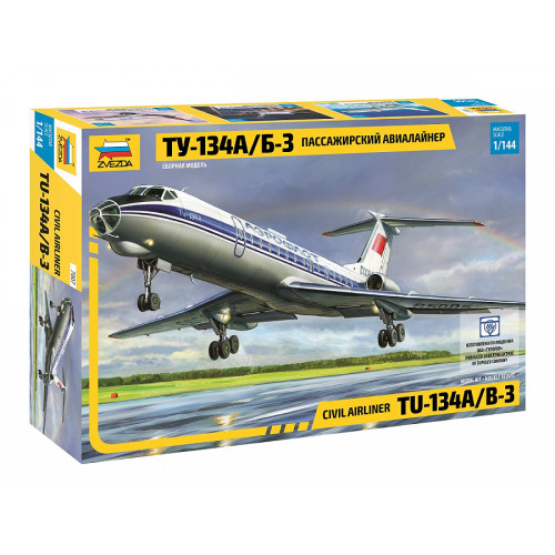 Звезда 7007 Сборная модель Ту-134А/Б-3 1:144